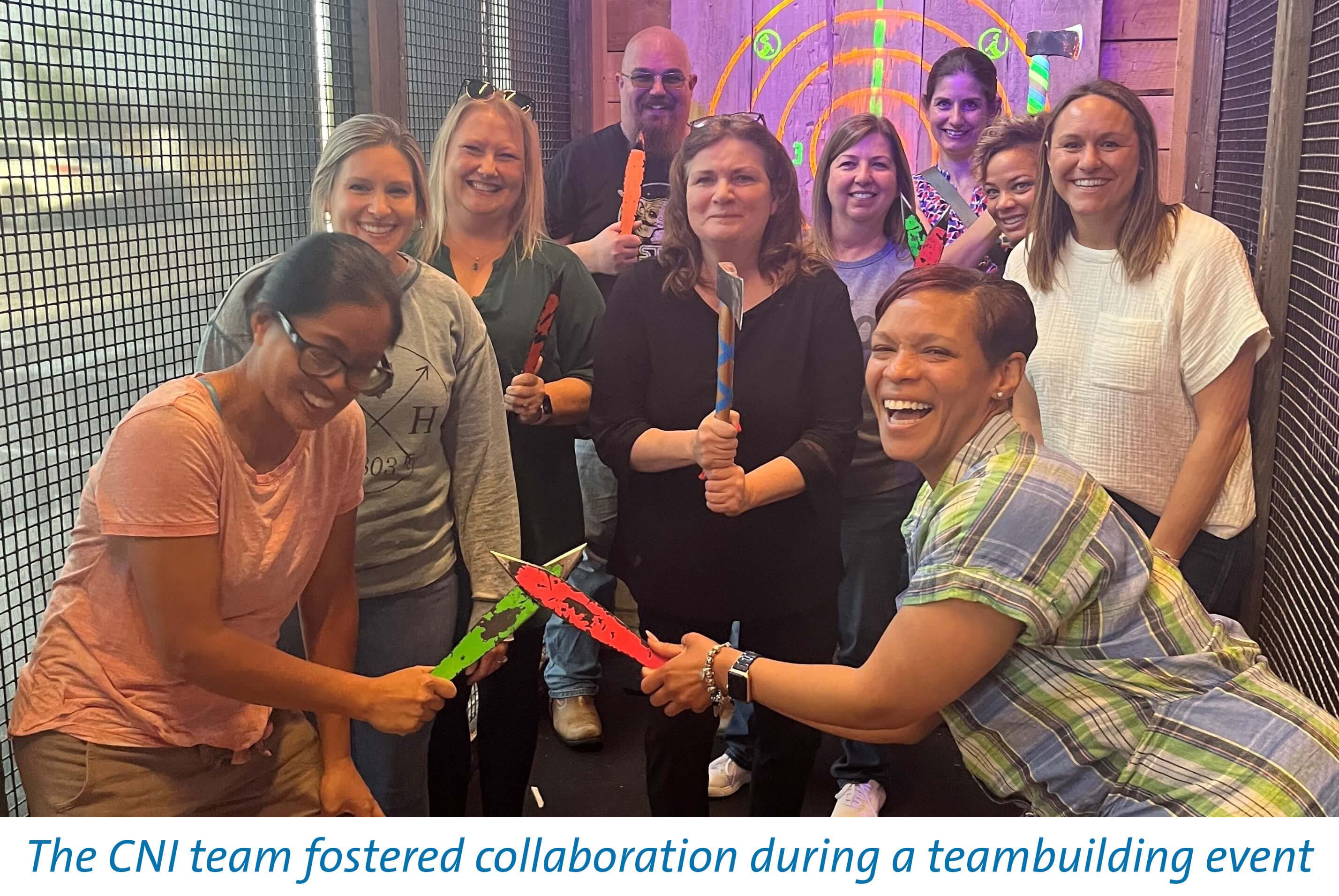 The CNI team fostered collaboration during a teambuilding event